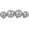 72ct. 4" Silver Shiny and Matte Christmas Glass Ball Ornaments